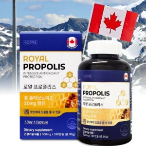 NEW 캐나다 로얄 프로폴리스 항산화 도움 플라보노이드 활성산소 폴리폴리스 500mg x180캡슐 6개월분