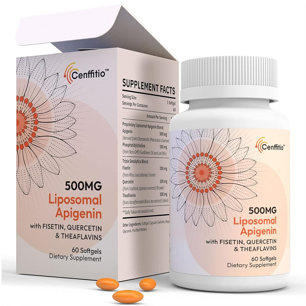 Cenffitio 리포조말 아피제닌 피세틴 <b>퀘르세틴 500mg</b> 60캡슐