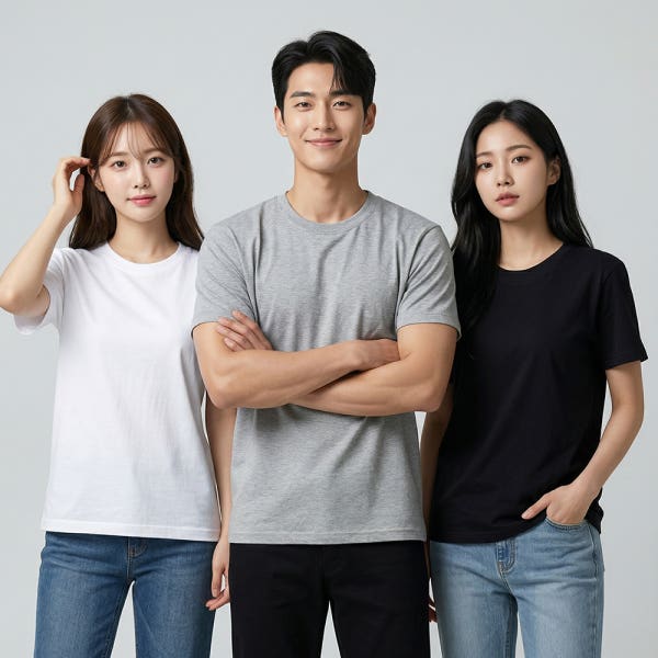 에이커즈 20수 반팔티 무지 남자 여성 면티 오버핏 여름 레이어드 티셔츠