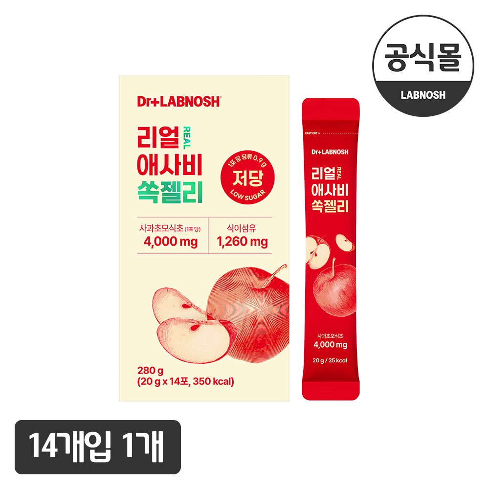 [NEW] 닥터랩노쉬 리얼 <b>애사비</b> 쏙 젤리 14개입 x 1박스 (14개입) <b>애플사이다비니거</b>