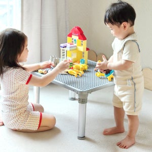 6in1 레고테이블 듀플로호환 레고책상 판 블럭테이블