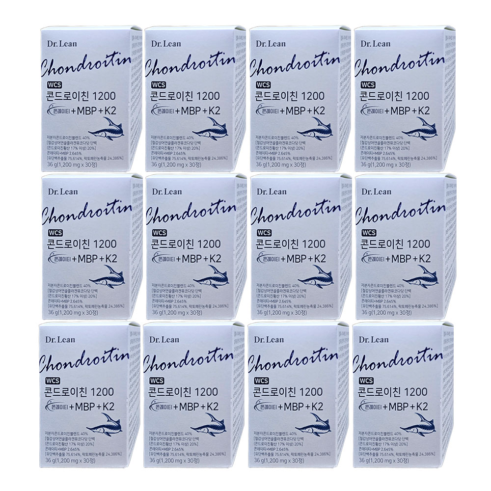닥터린 콘드로이친 1200 콘레이티+ MBP+K2 1200mg x 30정 12박스 (12개월분)