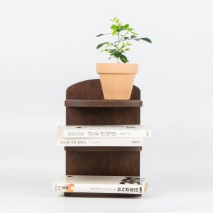느루 책꽂이 북엔드 우드 책상위 책장 미니 책꽂이