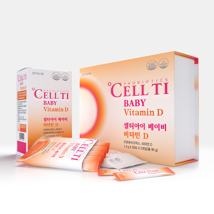 <b>셀티아이 베이비</b> 비타민D 잘 누는 우리 아기 첫 유산균 60포, 1개