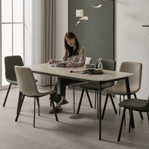 럼블 12T 포세린 세라믹 6인용 식탁 의자 세트 1800 (의자6)