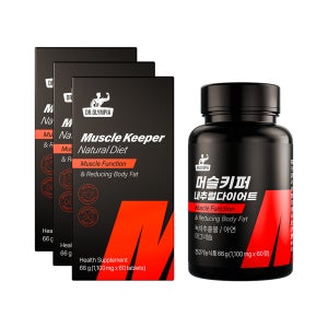 머슬키퍼 내추럴다이어트 녹차추출물 아연 마그네슘 닥터올림피아 60정, 3개