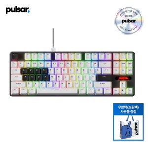 [공식인증점][우븐백증정] 펄사 PCMK 2 HE TKL 마그네틱 키보드 영문 유선 래피드 트리거 자석축 FPS 게이밍 발로란트 배그 8K 폴링레이트 저소음 빠른입력 화이트색상