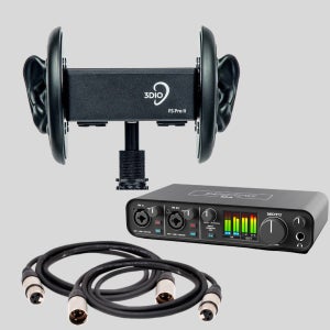 3Dio Free Space Pro II Binaural Microphone 프로 ASMR 귀모양 마이크 + MOTU M4 패키지
