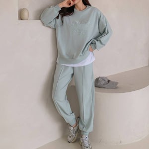 여성 트레이닝세트 맨투맨 조거팬츠 오버핏 트레이닝복 상하세트