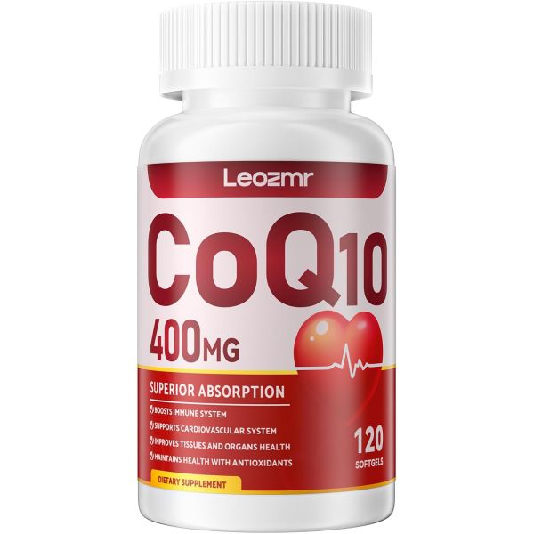 <b>CoQ10400</b>mg소프트젤 PQQ <b>바이오페린</b> 오메가3 코엔자임 Q10(유비퀴논) 고 에너지 생산 120인분 제공