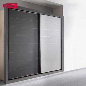 에넥스 세븐 콤비 슬라이딩 장롱 1650mm, 2도어, 화이트그레이