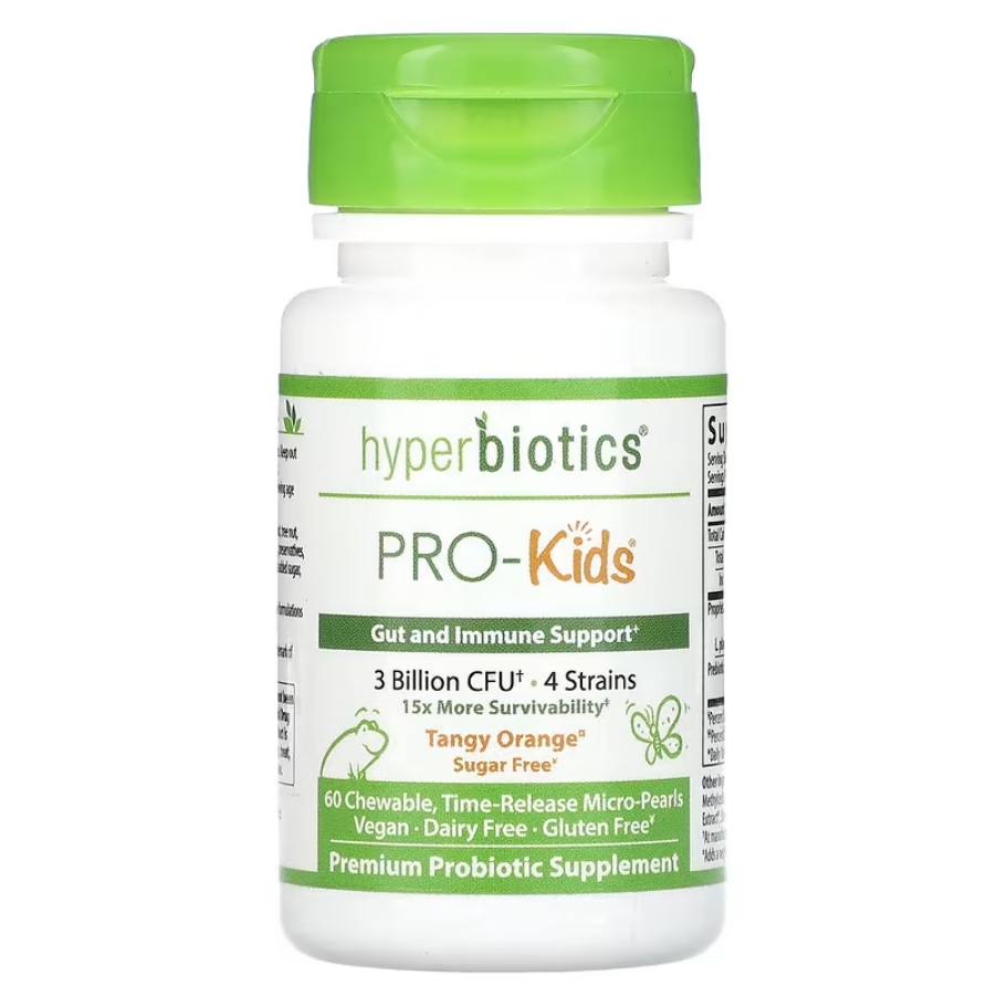 하이퍼<b>바이오틱</b> 어린이 <b>프로바이오틱</b> 오렌지 60정 30억 CFU 유산균 <b>프리바이오틱</b>
