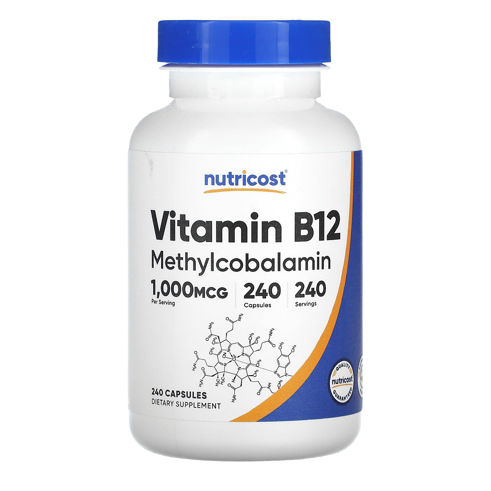 Nutricost <b>비타민</b>B12 1000<b>mcg 캡슐</b> 240정