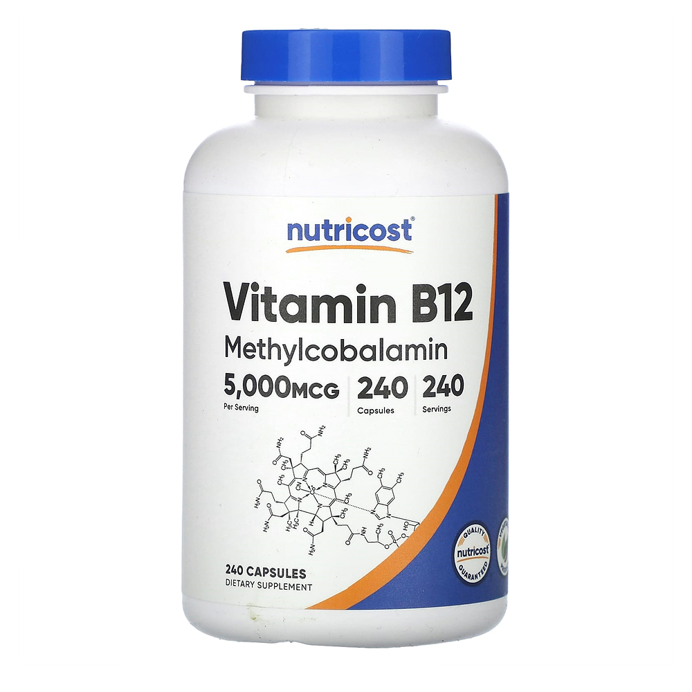 Nutricost <b>비타민</b>B12 5000<b>mcg 캡슐</b> 240정
