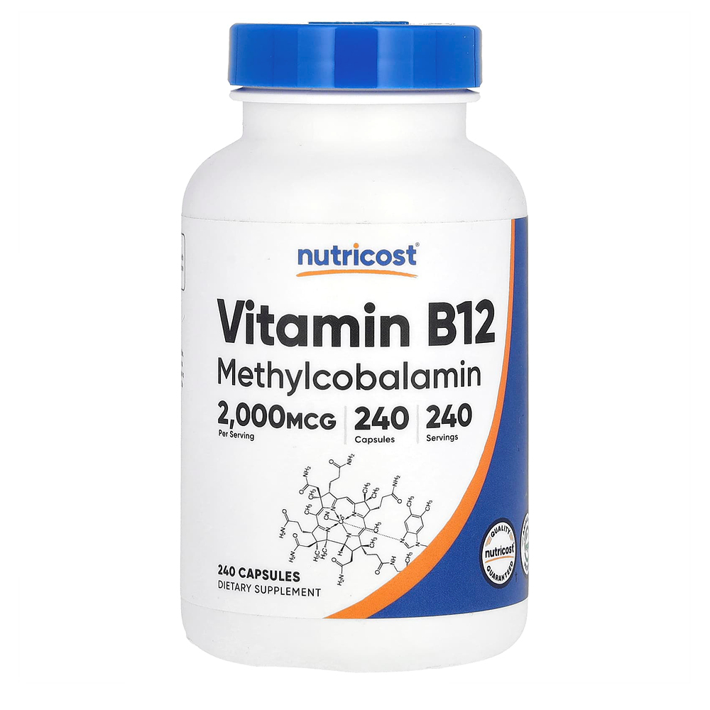 Nutricost <b>비타민</b>B12 2000<b>mcg 캡슐</b> 240정