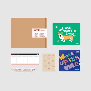 보킷 신입사원 웰컴키트 A (만년 다이어리, 사탕수수 미니노트, 마우스패드, 위클리플래너, 볼펜)