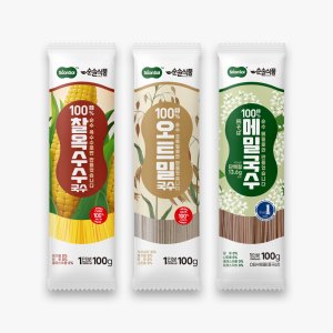 순솔 100% 메밀국수 오트밀국수 찰옥수수국수 (100g x 5봉) 막국수면 소바 온면 파스타 고단백질면 제로슈가 제로당 제로콜레스테롤 저칼로리