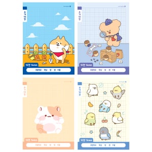 모닝글로리 초등학생 쓰기 10칸 공책 제본 노트 24매 X 10권 세트