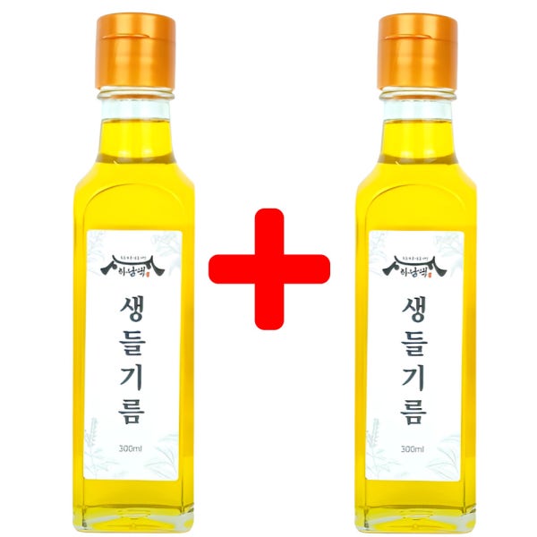 1+1 하남댁 저온압착 생들기름 300ml 통들깨 들깨기름 냉압착