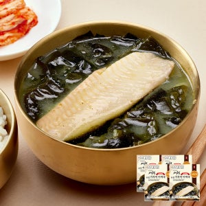 [서청미역] 강남맛집 미역국 가자미 2팩+소고기 2팩 순살 즉석국 1세트