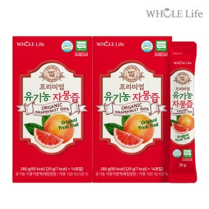 홀라이프 NFC 착즙 프리미엄 유기농 자몽즙 14포 280ml, 2개