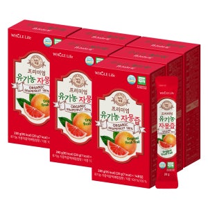홀라이프 NFC 착즙 프리미엄 유기농 자몽즙 14포 280ml, 6개