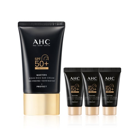 [10% 슈퍼적립] AHC 마스터즈 아쿠아리치 선크림 50ml+10ml 3개