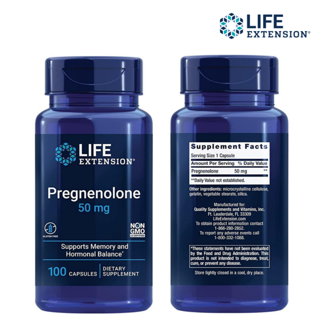 라이프익스텐션 <b>프레그네놀론 50mg</b> 100정