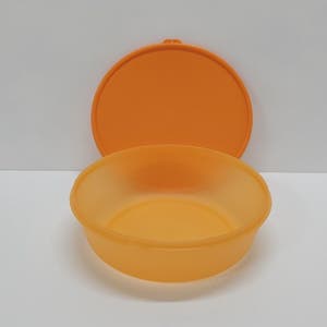 타파웨어 모듈러 보울 원형 밀폐 3000ml 오렌지 반찬통/김치통/야채통 만능 보관 용기
