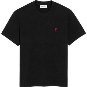 26SS 아미 하트 로고 블랙 반팔 티셔츠 BFUTS035 724 001