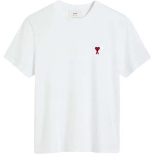 26SS 아미 하트 로고 화이트 반팔 티셔츠 BFUTS035 724 100