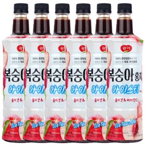 광야식품 복숭아홍차 970ml, 6개