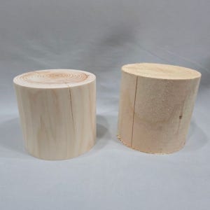 편백나무 통나무 원기둥 높이20Cm 샌딩마감무