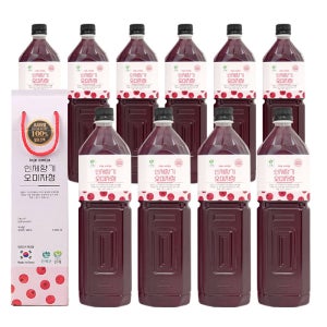 인제향기 생 오미자청 100% 원액 발효진액 액기스 엑기스 1.5L 10병 선물용 대용량 업소 카페용 농장직송 수제 전통방식 물 한방울 넣지않은 자연숙성