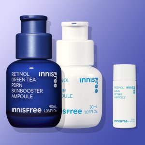 이니스프리 레티놀 2종세트 레티놀 그린티 PDRN 스킨부스터 앰플 40ml + 레티놀 시카 앰플 30mL