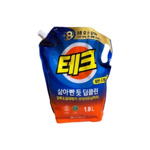 테크 삶아 빤듯한 딥클린 세제 1.8L, 일반드럼겸용, 2개
