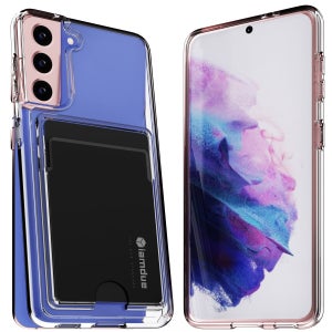 변색방지 카드 케이스 2장 수납 슬림 생폰 투명, 갤럭시S21