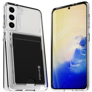 변색방지 카드 케이스 2장 수납 슬림 생폰 투명, 갤럭시S22 플러스