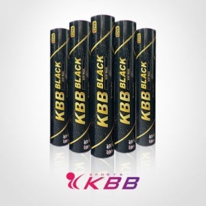 KBB블랙 배드민턴셔틀콕 1타(12개입) 탈색거위털