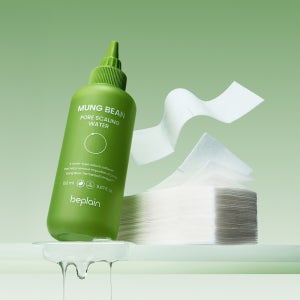 [슈퍼적립/2종세트] 비플레인 녹두 모공 스케일링 워터 150ml +화장솜 40매 / 피지연화제 피지클리너