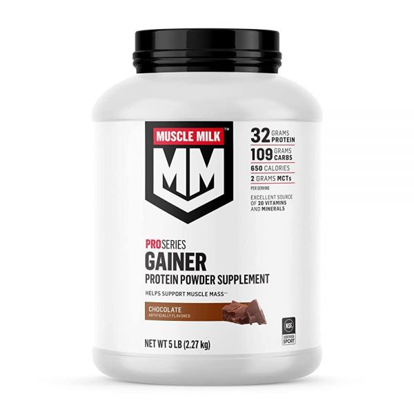 171407 Muscle Milk 프로 시리즈 게이너 <b>단백질</b> 파우더 초콜릿 5파운드