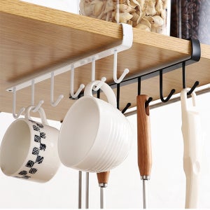 무타공 주방 조리도구 걸이 컵 거치대 고무장갑 행주 정리대