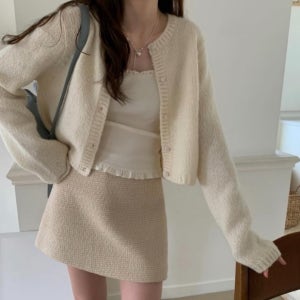 시즌OFF Today/ 프리티영띵 쉐리 크롭 가디건 파스텔 니트 4컬러