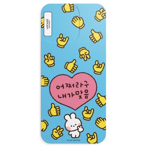 라인프렌즈 미니니 한글내가맞음 띠부띠부스킨 갤럭시/아이폰 케이스 부착용스킨 VC331