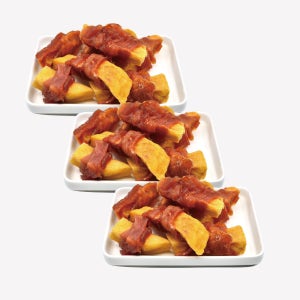 국내제작 치고말이 강아지 수제 간식 치킨과 고구마로 만든 반려견간식 닭가슴살, 90g, 3개