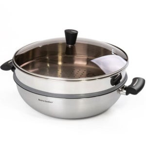 키친아트 IH 레트로 쿠커 2단 궁중 찜냄비(전골냄비+찜기) 30cm 모든 열원 사용