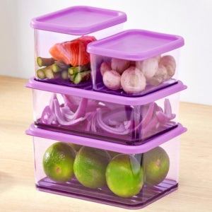 로이첸 홀리킵 밀폐 혼합 4조 세트 차곡 냉장/냉동실 소분 전자렌지 냉동밥용기