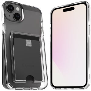 아이엠듀 변색방지 카드수납 케이스 2장 투명, 아이폰15 플러스