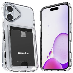 아이엠듀 변색방지 카드수납 케이스 2장 투명, 아이폰16 플러스