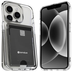 아이엠듀 변색방지 카드수납 케이스 2장 투명, 아이폰12프로/12 공용